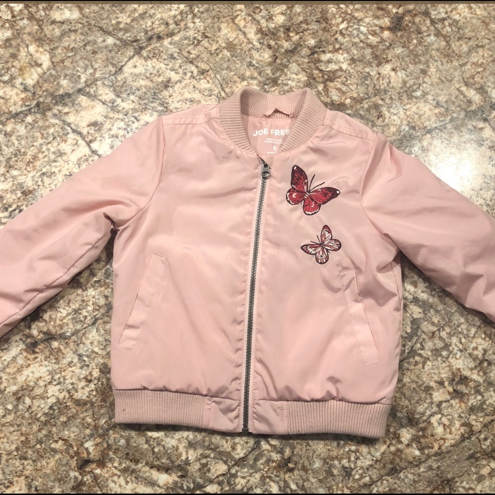 Joe Fresh Toddler Girl - Sz 5 pink bomber jacket.
